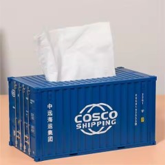 Personalized tissue box Ornaments custom LOGO shipping container model for marketing material