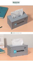 Personalized tissue box Ornaments custom LOGO shipping container model for marketing material