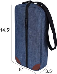 Factory Direct Custom Logo Travel Picnic Set Insulated Cooler Red Wine Tote Bag With Cooler Compartment