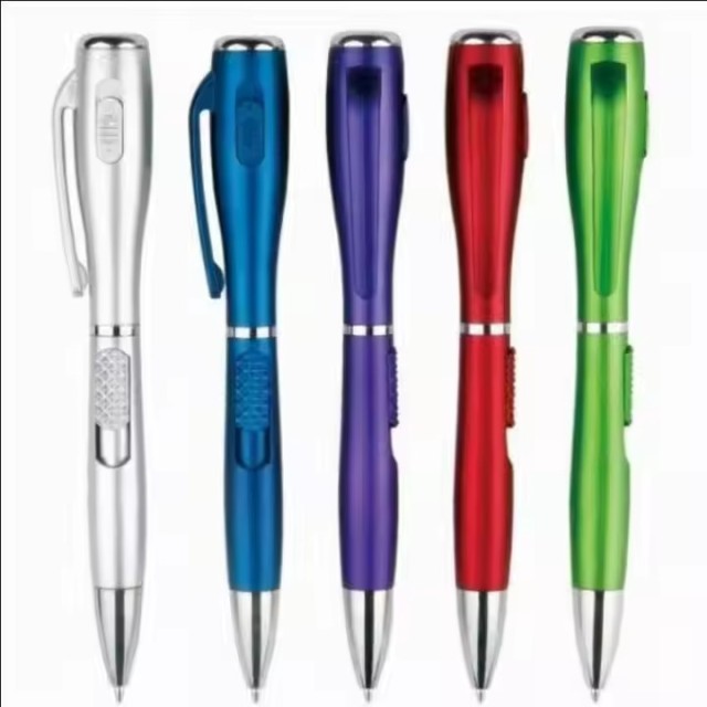 New Multifunctional Ballpoint Pen With LED Light Flashlight Click Type BallPoint Pen with logo Ballpoint Pen 0.5mm