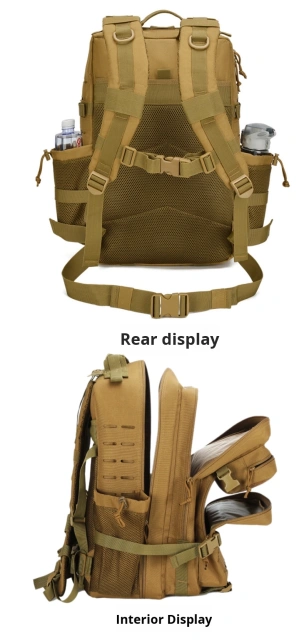 Men's Women's Multi-Functional Outdoor Sports Tactical Backpack Cross-Border Waterproof Fitness Mountaineering Bag Polyester