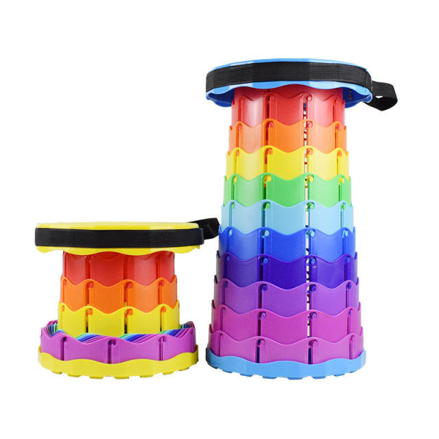 Retractable Stool Folding Stool Lightweight Sturdy Portable Collapsible Telescopic Stool for Camping Traveling Fishing Hiking