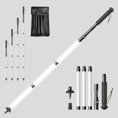 Multifunctional Light-Up Trekking Pole Folding Portable Rechargeable Lighting Climbing Walking Stick Light Hiking