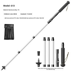 Multifunctional Light-Up Trekking Pole Folding Portable Rechargeable Lighting Climbing Walking Stick Light Hiking