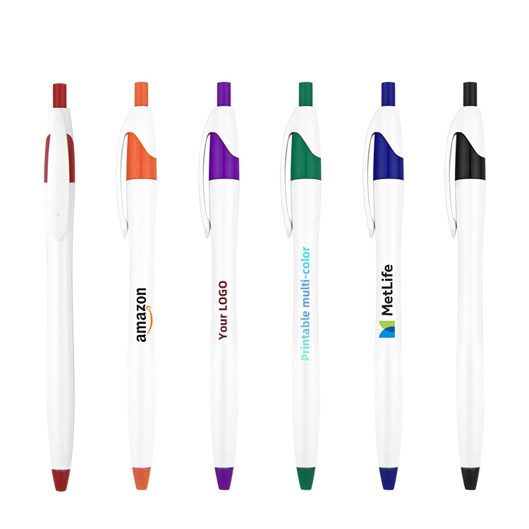 Custom Print Comfortable Design Plastic Ballpoint Pen for Branding and Marketing