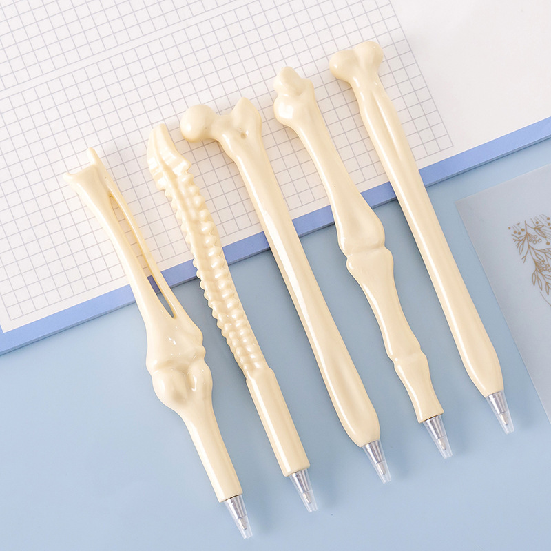 Promotional Customizable Logo Novelty Creative Medical Doctor Bone Shape Plastic Ballpoint Pen 1.0mm Ball Pens Gift for School