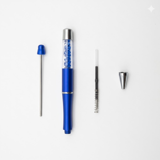 Cute Funny Rhinestone Beaded Beadable Ballpoint Pens Multi Function Custom Logo Pens Wholesale Unique 1.0mm Click Pens