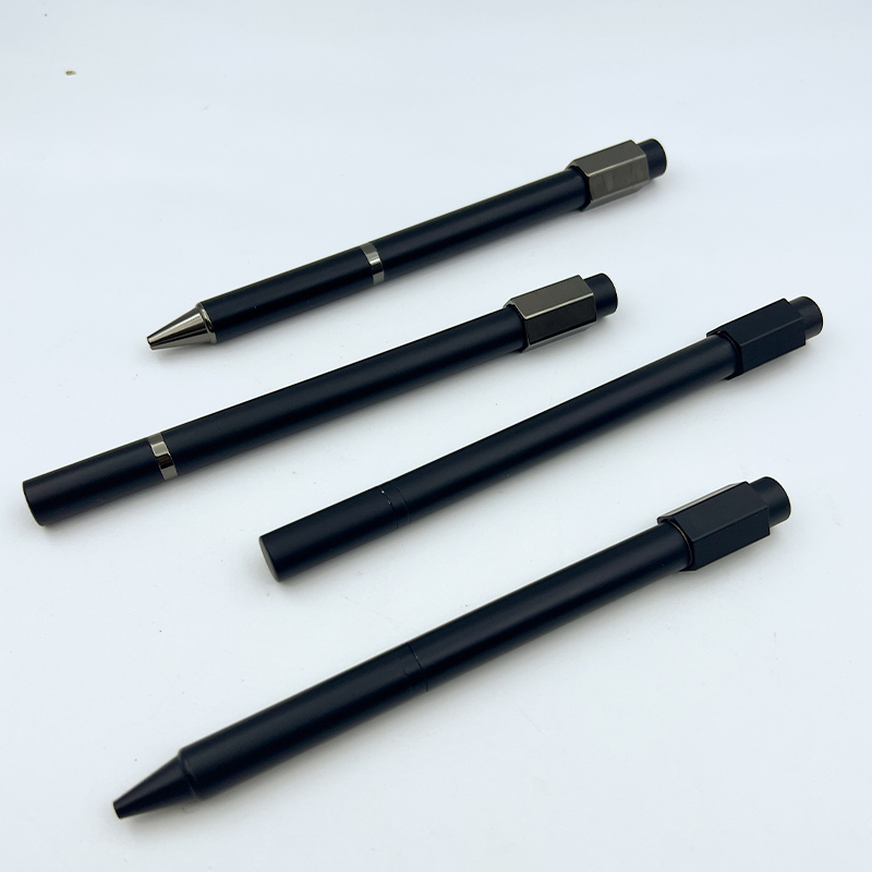 New Design Spinner Ballpoint Metal Pen 0.7 mm Writing Width Custom Logo Fidget Pen with Rotating Cap to Relieve Stress