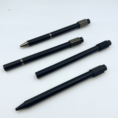 New Design Spinner Ballpoint Metal Pen 0.7 mm Writing Width Custom Logo Fidget Pen with Rotating Cap to Relieve Stress