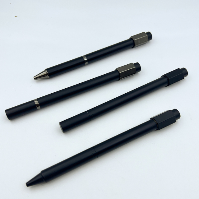 New Design Spinner Ballpoint Metal Pen 0.7 mm Writing Width Custom Logo Fidget Pen with Rotating Cap to Relieve Stress