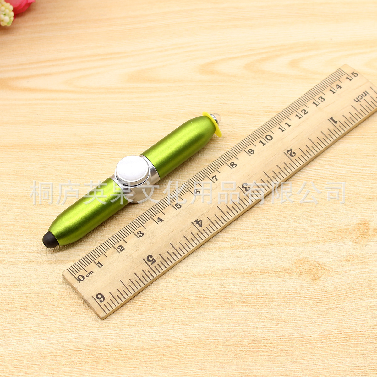 1.0MM Ballpoint Pen LED Lamp Creative Stress Relief Finger Top Spinner Pen Enterprise Customized LOGO Festival Gifts
