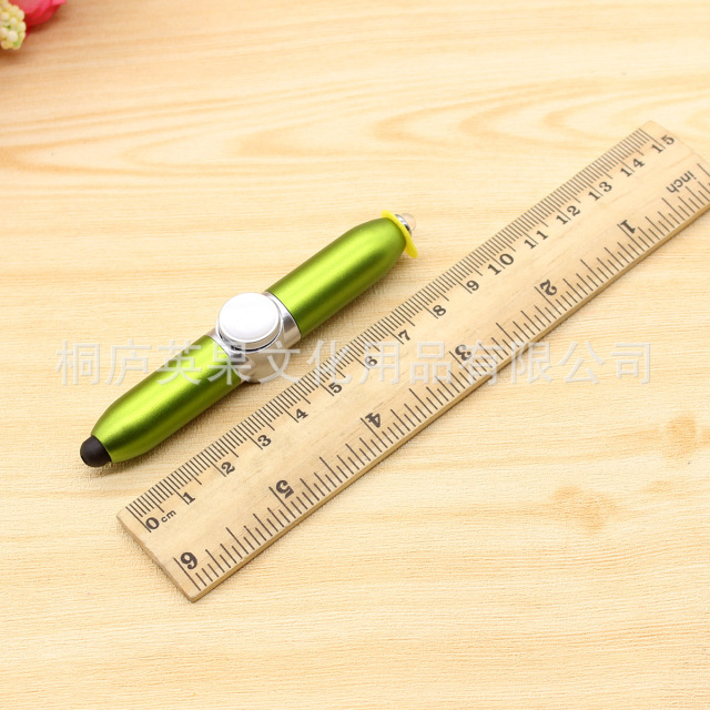 1.0MM Ballpoint Pen LED Lamp Creative Stress Relief Finger Top Spinner Pen Enterprise Customized LOGO Festival Gifts