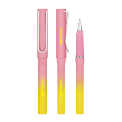 Customized High-Capacity Gel Ink Pen 0.5mm Tip Black Non-Erasable BKS Brand New Gradient Promotional Plastic Business Medical