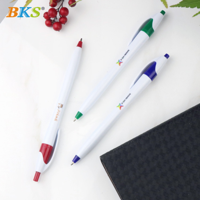 Custom Print Comfortable Design Plastic Ballpoint Pen for Branding and Marketing
