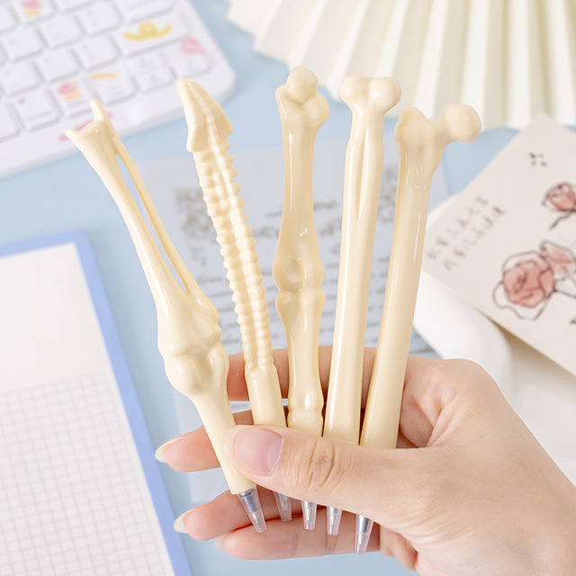 Promotional Customizable Logo Novelty Creative Medical Doctor Bone Shape Plastic Ballpoint Pen 1.0mm Ball Pens Gift for School