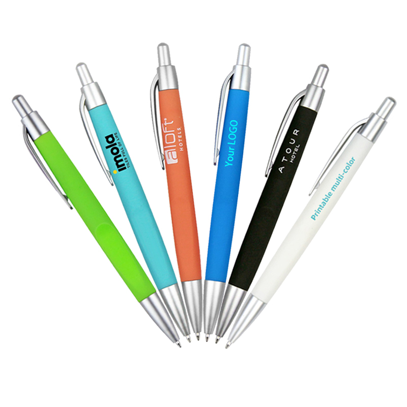 Custom Multi-Color 1.0mm 0.7mm Ball-Point Pens Novelty Business Promotion Gift with Logo Print for Hotels and Events