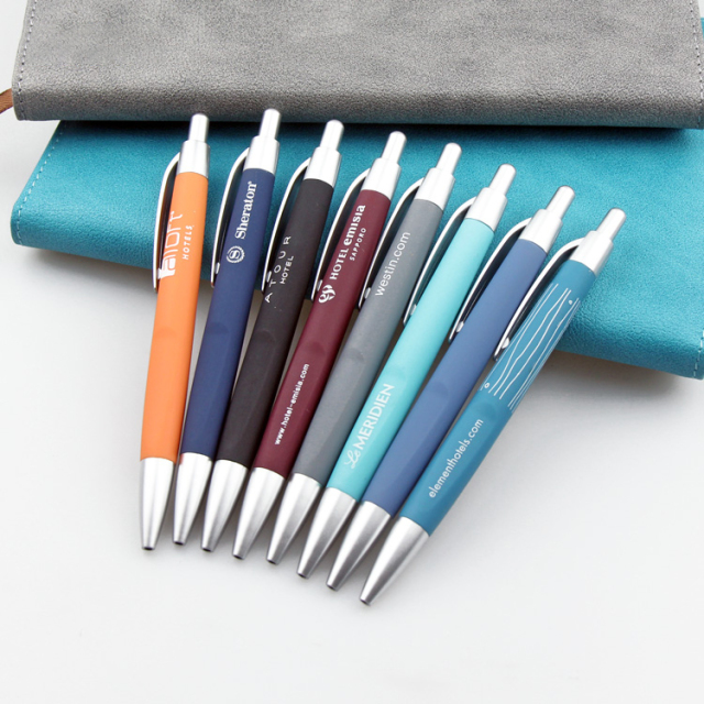 Custom Multi-Color 1.0mm 0.7mm Ball-Point Pens Novelty Business Promotion Gift with Logo Print for Hotels and Events