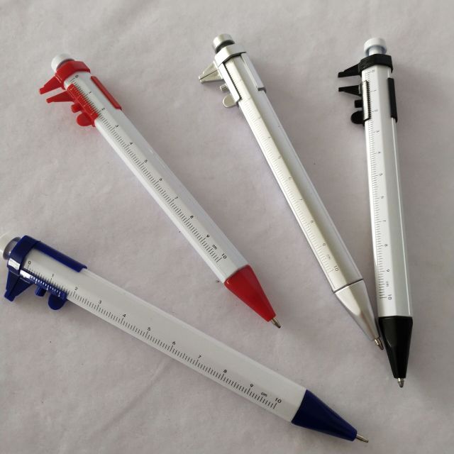 Multifunctional ABS Tool Caliper Ballpoint Pen Custom Logo Instant Shipping Ballpoint Measure Function Personalized Prints