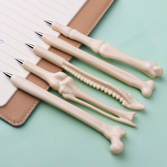 Promotional Customizable Logo Novelty Creative Medical Doctor Bone Shape Plastic Ballpoint Pen 1.0mm Ball Pens Gift for School