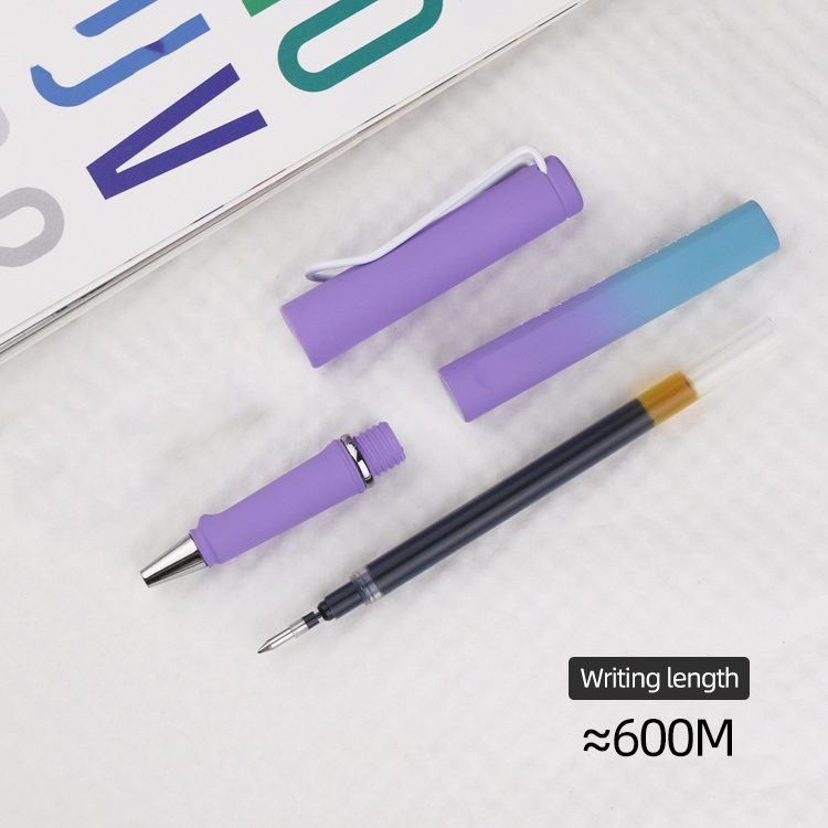 Customized High-Capacity Gel Ink Pen 0.5mm Tip Black Non-Erasable BKS Brand New Gradient Promotional Plastic Business Medical