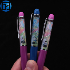 Wholesale Custom Logo Floating Ink Ballpoint Pens Magical Metal Floater Pencils for Writing Promotion for Gifts