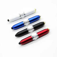 1.0MM Ballpoint Pen LED Lamp Creative Stress Relief Finger Top Spinner Pen Enterprise Customized LOGO Festival Gifts