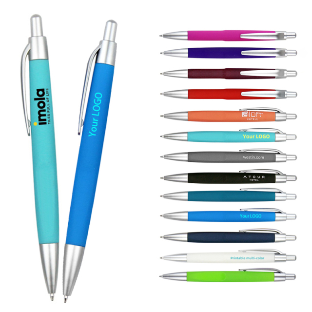 Custom Multi-Color 1.0mm 0.7mm Ball-Point Pens Novelty Business Promotion Gift with Logo Print for Hotels and Events