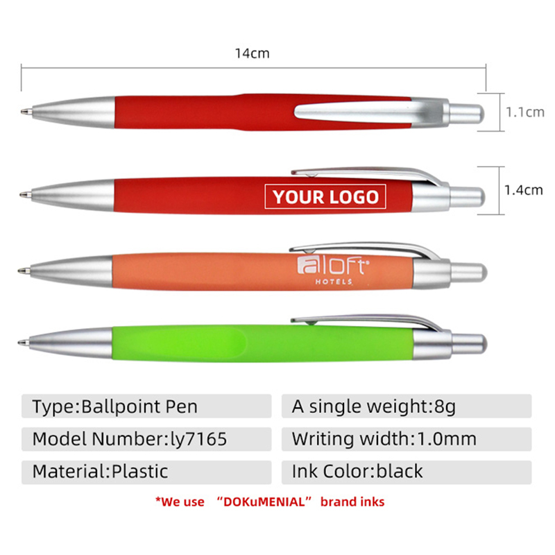 Custom Multi-Color 1.0mm 0.7mm Ball-Point Pens Novelty Business Promotion Gift with Logo Print for Hotels and Events