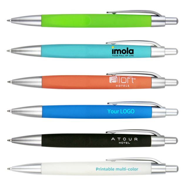 Custom Multi-Color 1.0mm 0.7mm Ball-Point Pens Novelty Business Promotion Gift with Logo Print for Hotels and Events