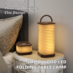2026 New Arrival Vertical Accordion Folding Paper Lamp Handheld Led Rechargeable Rotating Night Light Company Promotional Gifts