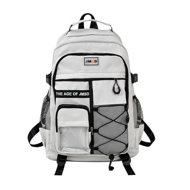 2026 New Korean Trend Large-Capacity Waterproof Fashion Zipper Closure for Students All Kinds Light Commuting School Backpack