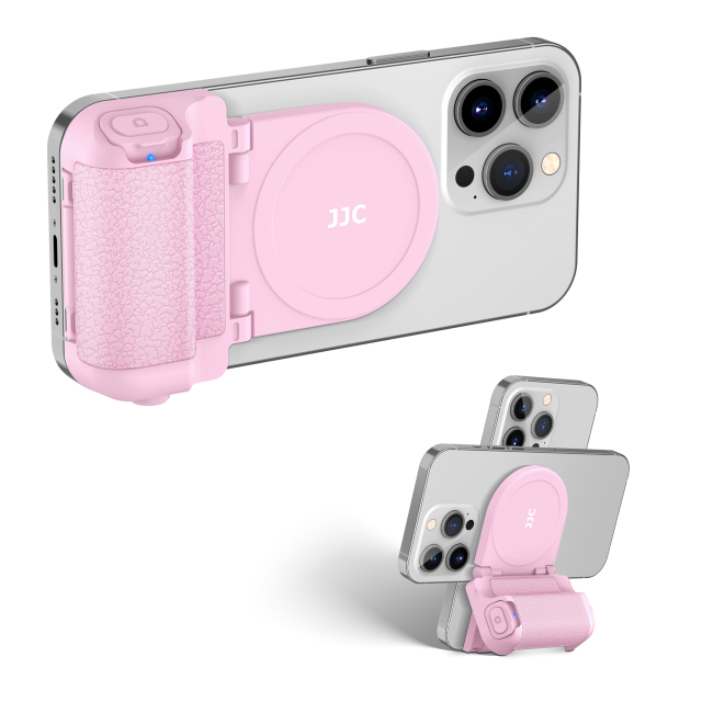 JJC MSG-P1 Magnetic Phone Hand Grip Handheld Remote Control Phone Tripod Phone Holder for Vlog Shooting and Live Streaming
