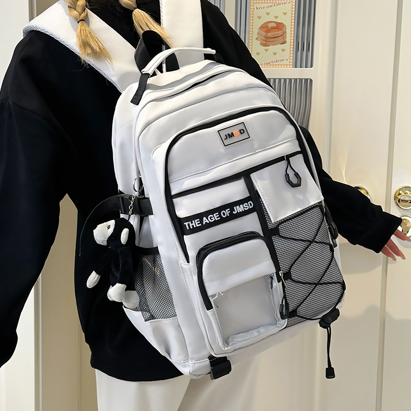 2026 New Korean Trend Large-Capacity Waterproof Fashion Zipper Closure for Students All Kinds Light Commuting School Backpack