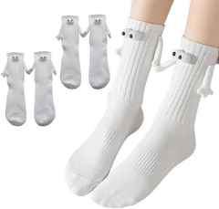 Xianghui Crew Outdoor Magnetic Suction 3D Doll Cute Design Popular Fashion Style Custom Cotton Colorful Funny Girl Socks