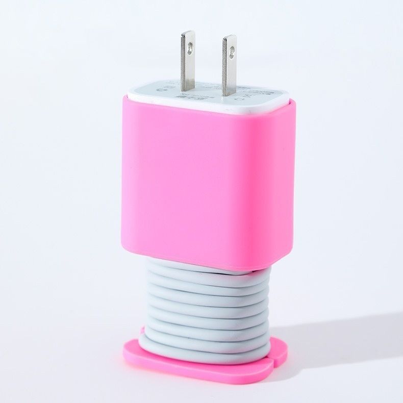 Charger case for Apple 20W/18W USB-C Fast Charging Charger Silicone Travel Protective Case with Data Cable Winder and Organizer