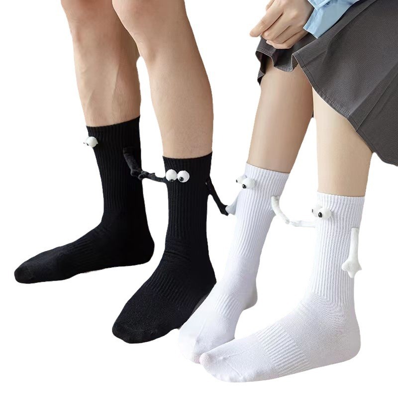 Xianghui Crew Outdoor Magnetic Suction 3D Doll Cute Design Popular Fashion Style Custom Cotton Colorful Funny Girl Socks