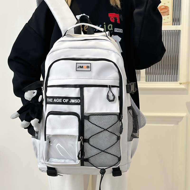 2026 New Korean Trend Large-Capacity Waterproof Fashion Zipper Closure for Students All Kinds Light Commuting School Backpack