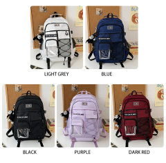 2026 New Korean Trend Large-Capacity Waterproof Fashion Zipper Closure for Students All Kinds Light Commuting School Backpack