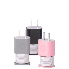 Charger case for Apple 20W/18W USB-C Fast Charging Charger Silicone Travel Protective Case with Data Cable Winder and Organizer