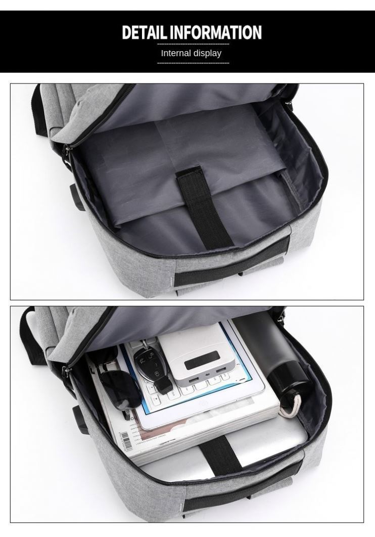 Factory Direct Wholesale New Leisure Student Computer Backpack Set Laptop Bag 3 Piece Set USB Backpack Three Piece Set