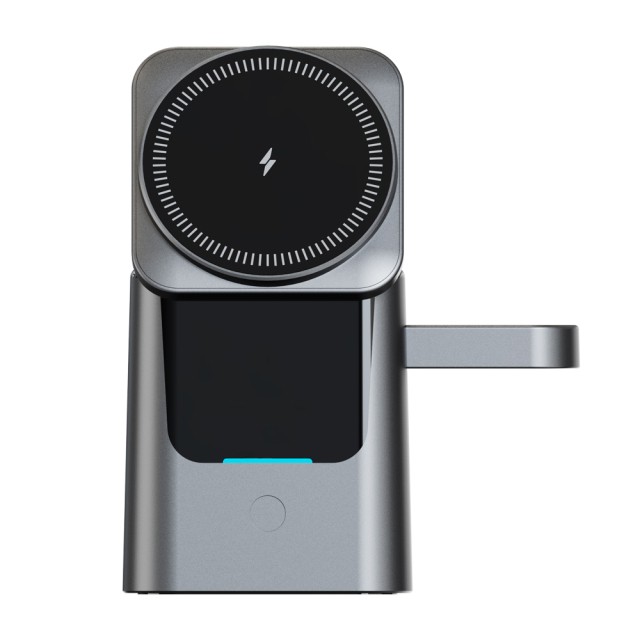 2026 3 in 1 Wireless Charger Station 15w 3 in 1 Foldable Cube Rotating Wireless Charger Magnetic Charging Holder for iPhone