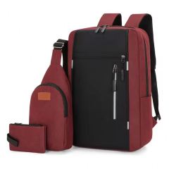 High Quality Print Logo Wholesale Men Casual Computer Waterproof School Rucksack Bag Polyester Laptop Backpack
