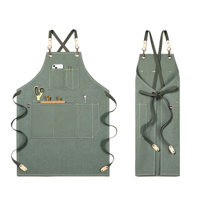 Professional Barber Apron Adults Hair Cutting Salon Aprons for Hairdresser Men Women Canvas Barber Aprons