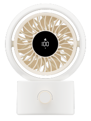 2026 New Mini USB Desk Fan Quiet Rechargeable Cooling Fan with Digital Display for Office Home