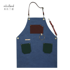 Blue leather neck