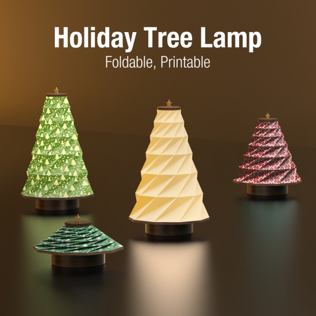 2026 New Arrival Vertical Accordion Folding Paper Lamp Handheld Led Rechargeable Rotating Night Light Company Promotional Gifts