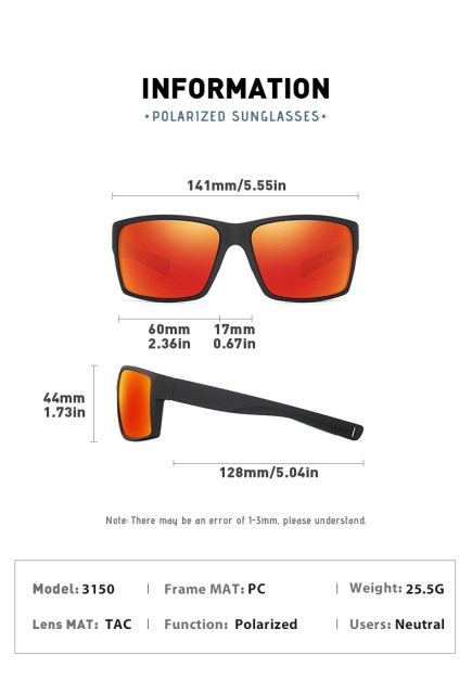 2026 Trending High Quality Unisex Sports Sunglasses Outdoor Fishing Photochromic Lens Polarized Light Weight and Comfortable