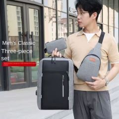 High Quality Print Logo Wholesale Men Casual Computer Waterproof School Rucksack Bag Polyester Laptop Backpack