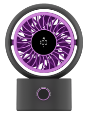 2026 New Mini USB Desk Fan Quiet Rechargeable Cooling Fan with Digital Display for Office Home