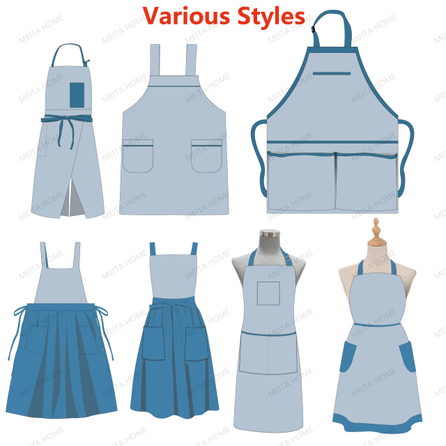 Kitchen Cotton Apron Christmas Gift Custom Design logo Chef Durable Japanese Cooking Aprons for Christmas